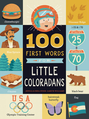 cover image of 100 First Words for Little Coloradans